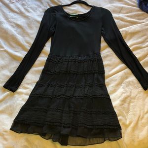 Black lacy skirt dress